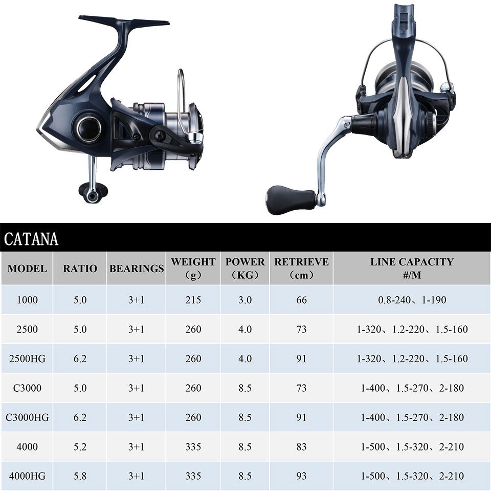 2022 SHIMANO CATANA Fishing sp - огляд і ціна Shimano Reel Sienna